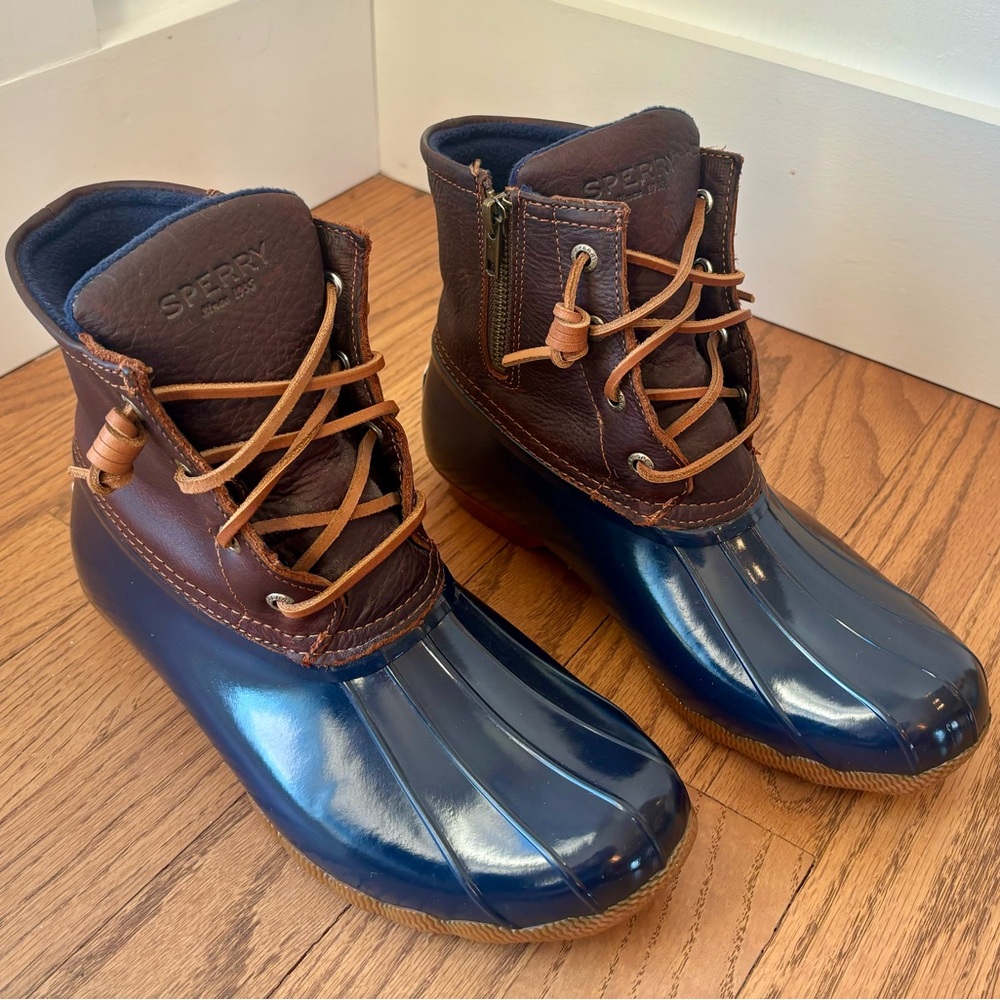 Sperry Dark Brown and Navy Waterproof Boots